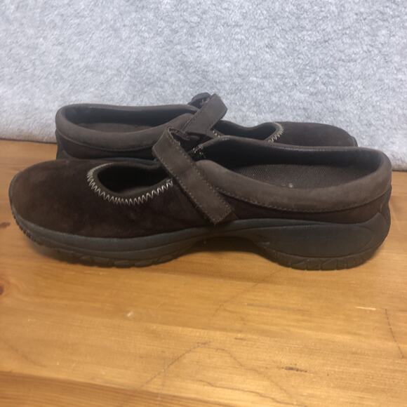 Merrell Encore MJ Leather Espresso Mary Jane Clog Shoes Adjustable Strap Wm 7.5 - Picture 7 of 9